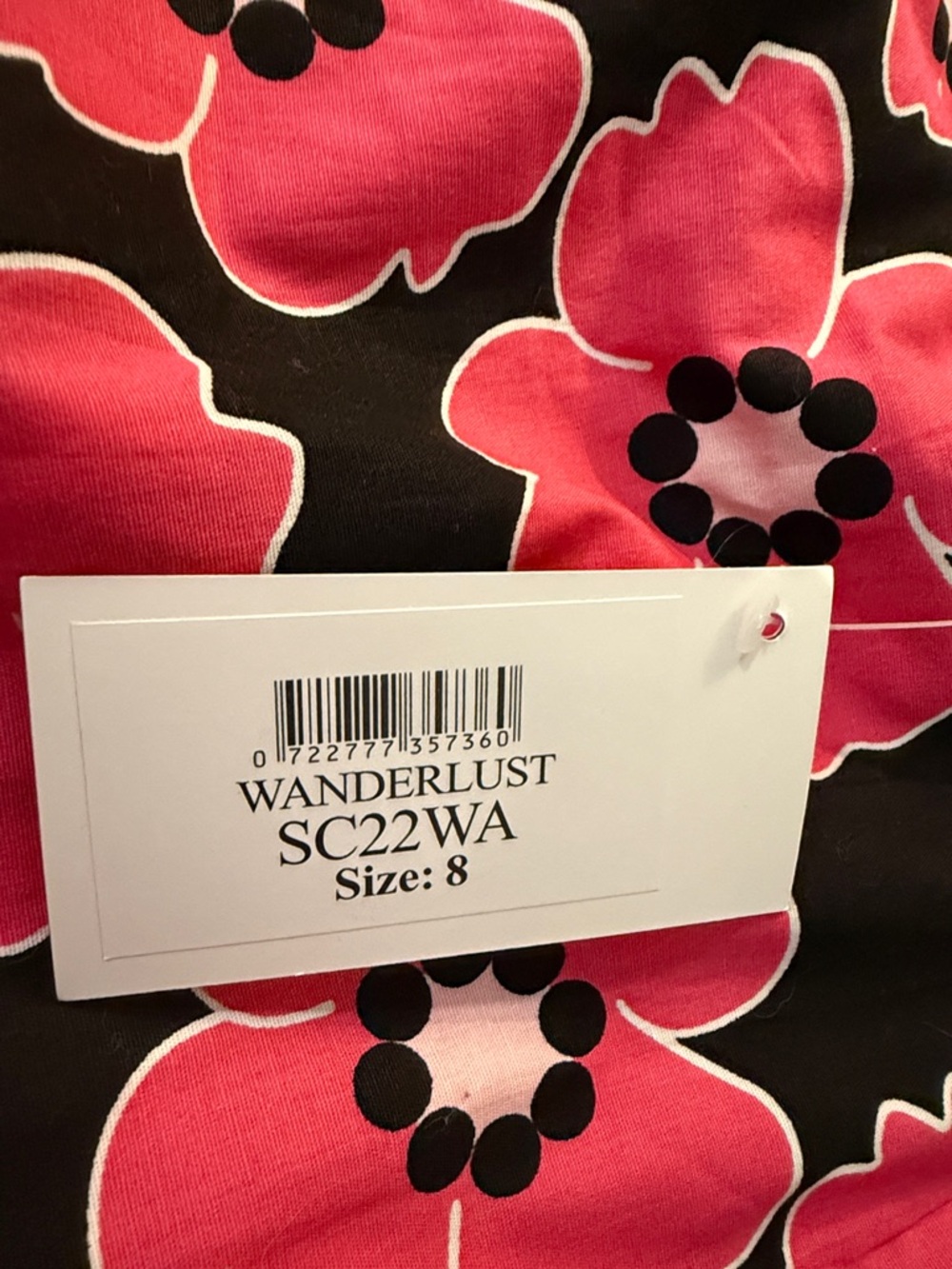 Golftini Black Mini Skirt with Bright Pink Floral Print - Picture 9 of 9